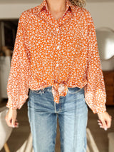 NIA|HEMDBLUSE|orangekl.Blüten