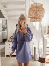 URBAN|HOODIEKLEID|lilablau