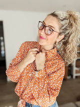 NIA|HEMDBLUSE|orangekl.Blüten