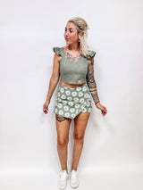 SKORTY | LEINEN|Grün