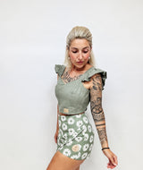 SKORTY | LEINEN|Grün