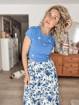 SUE|SHIRT|Schleife|blue