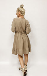 KYLAPLUS| KLEID| MUSSELINbeige