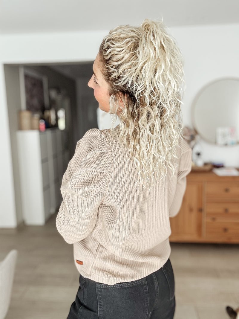 PERLA|STRICKPULLI|beige