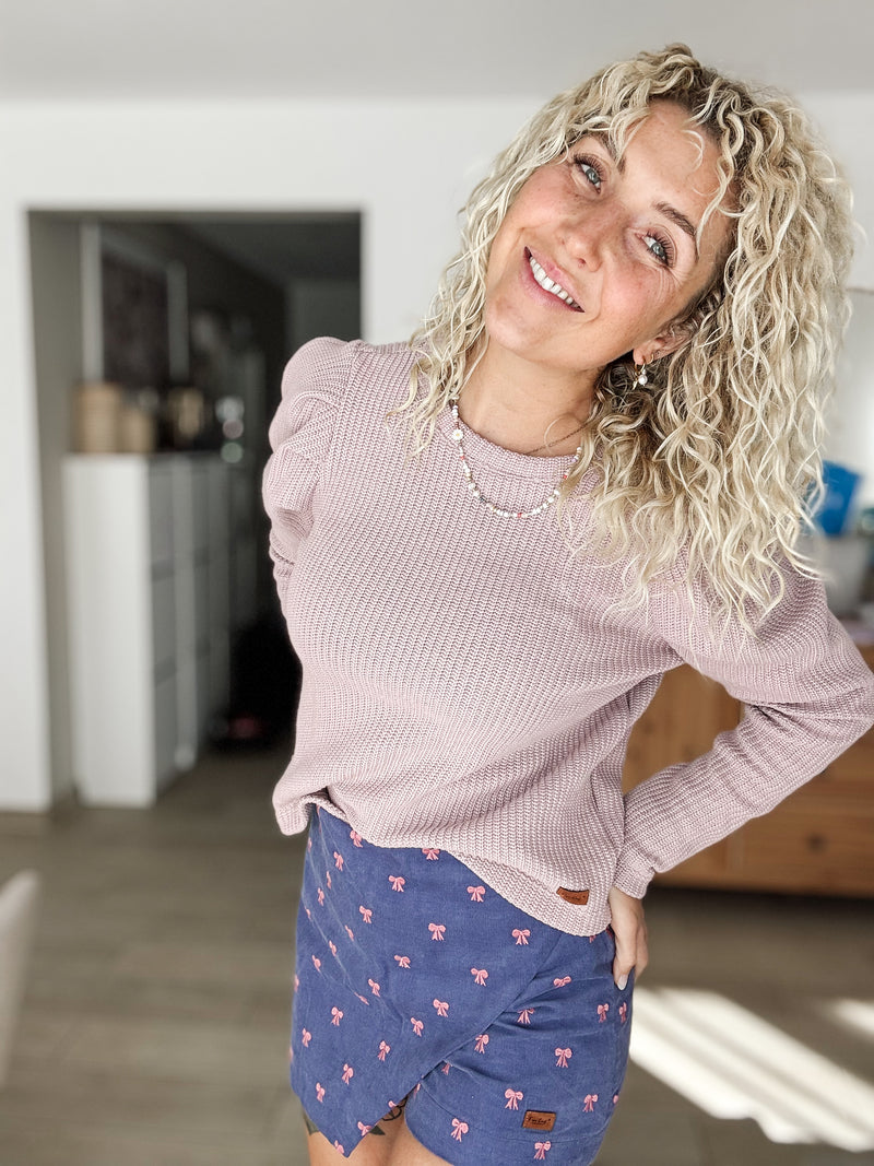 PERLA|STRICKPULLI|Rosa