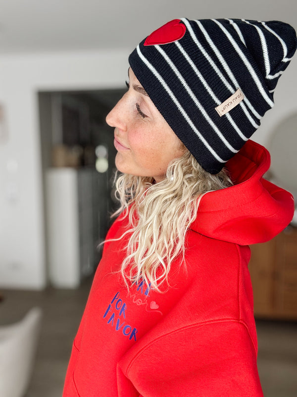 MÜTZE|HEART|NAVY