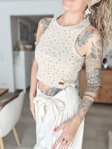 SUE|TOP|BEIGEFLOWER