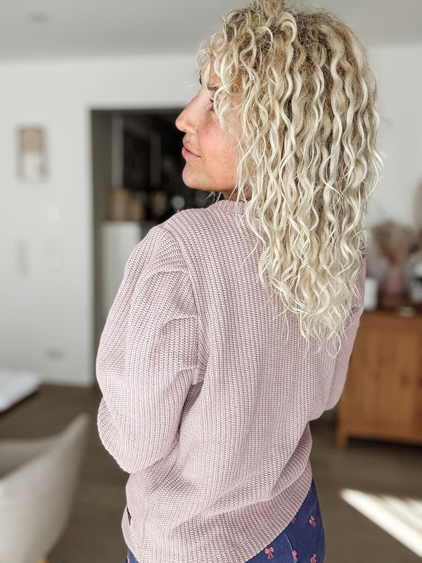 PERLA|STRICKPULLI|Rosa