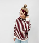 CLEO | HOODIE | STRIPES Bordeaux