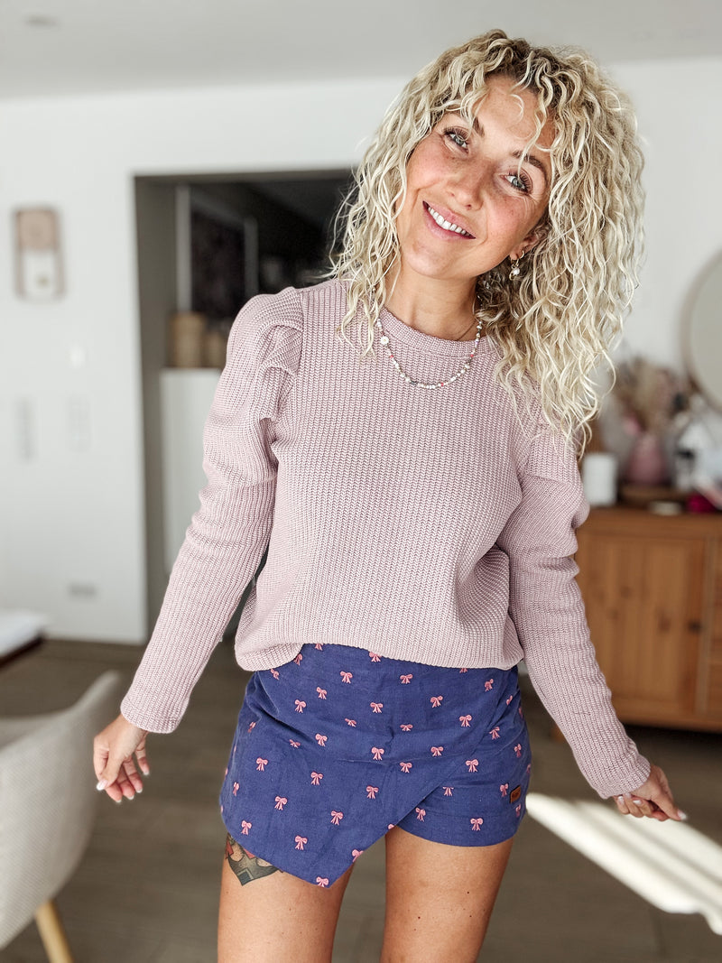 PERLA|STRICKPULLI|Rosa