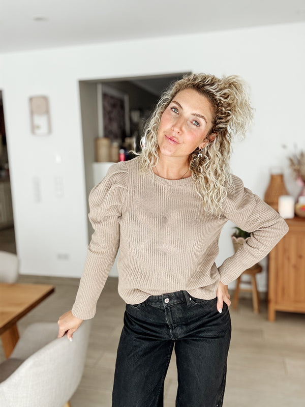 PERLA|STRICKPULLI|beige