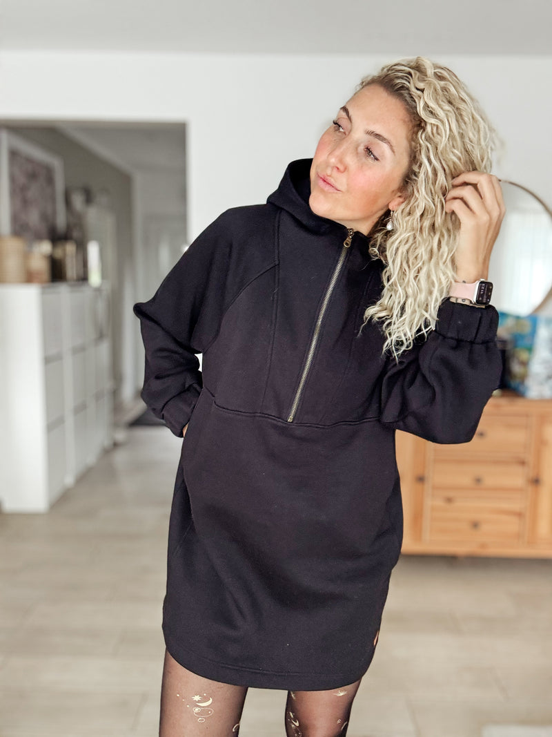 URBAN|HOODIEKLEID|schwarz