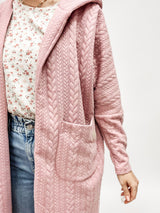 FRAKKE |CARDIGAN| Zopfmuster | Rosa