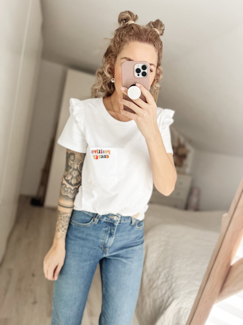 Hazel | Shirt | POSITIVVIBES | Weiß