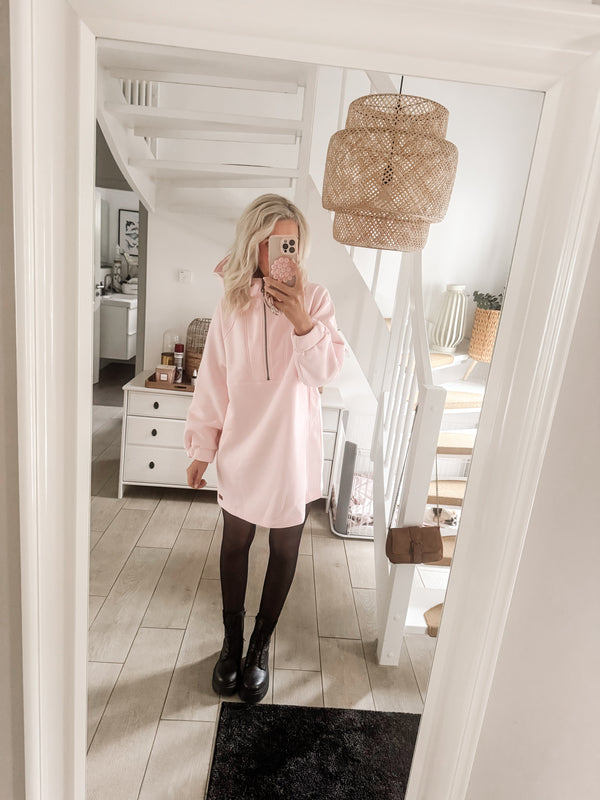 URBAN|HOODIEKLEID|hellrosa