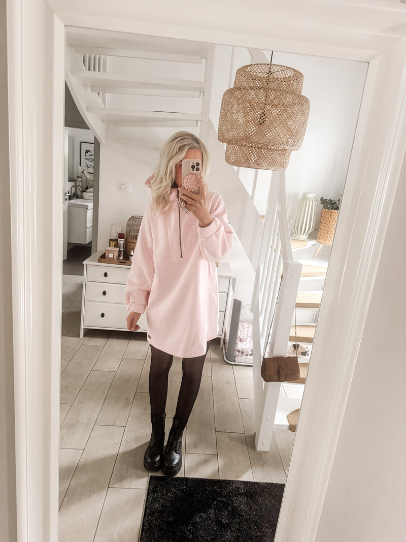 URBAN|HOODIEKLEID|hellrosa