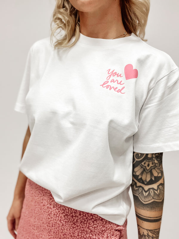 LOVED| CROPPEDSHIRT| WHITE