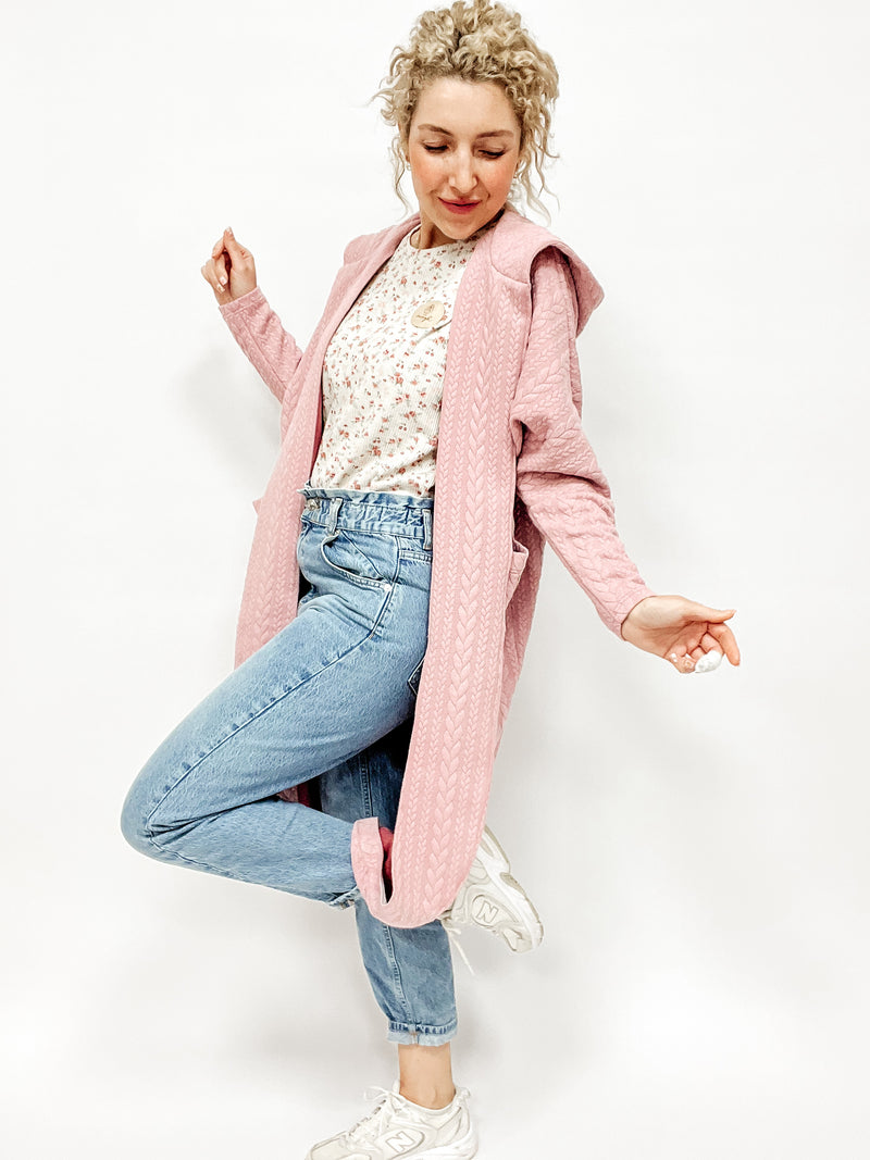 FRAKKE |CARDIGAN| Zopfmuster | Rosa