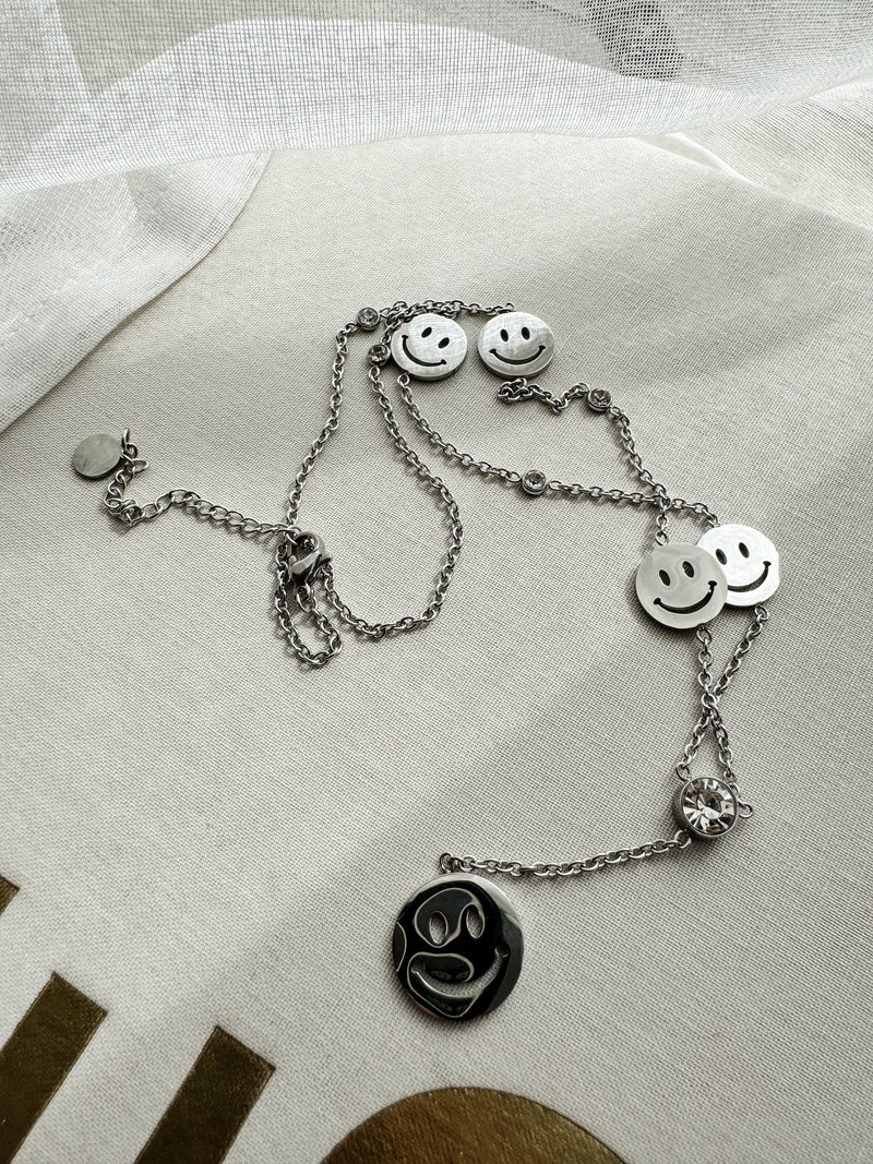 SMILEY| ZIRKONKETTE|SILBER