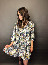 KYLA| Kleid | Wildleder flower (vegan)