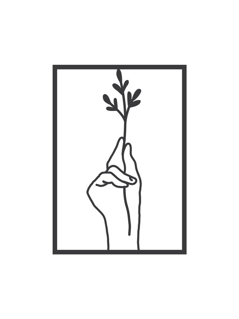 HOLZRAHMEN | DESIGN| A4 Hand Blume
