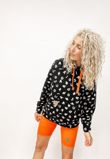 CLEO_HOODIE_LETTERS schwarz
