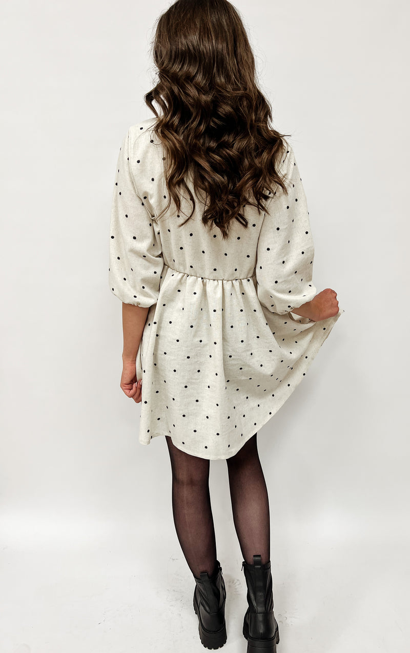 Kyla| Kleid | Leinenviskose Dots