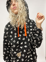 CLEO_HOODIE_LETTERS schwarz