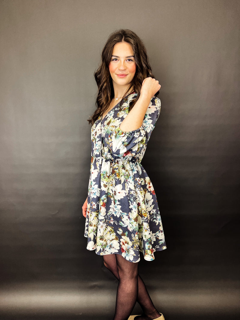 KYLA| Kleid | Wildleder flower (vegan)