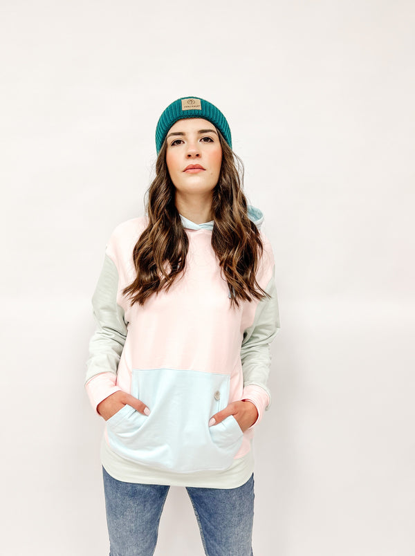 CLEO | HOODIE | Hellblaue Bauchtasche